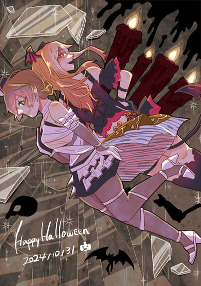 Happy Halloween

アイドルマスターミリオンライブ！(ミリシタ)
モンスター！スケルトン 桜守歌織
モンスター！デビル 百瀬莉緒
かおりお