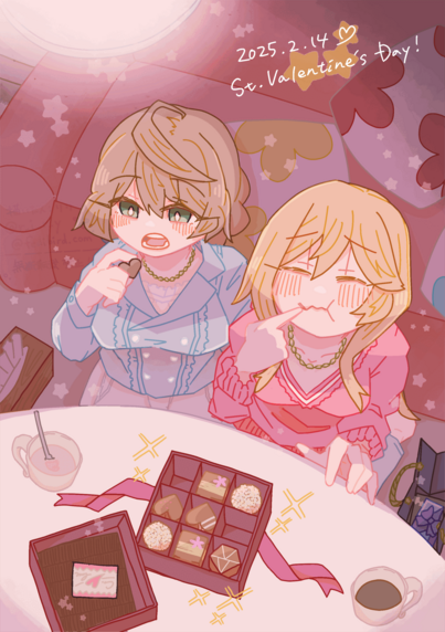 St. Valentine's Day!

アイドルマスターミリオンライブ！(ミリシタ)
桜守歌織、百瀬莉緒(かおりお)